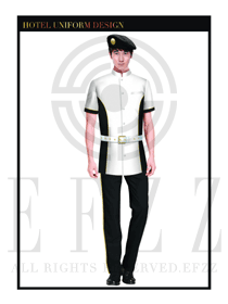 優(yōu)雅白男款保安服短袖服裝款式圖318