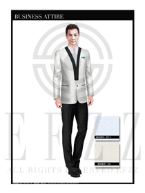 米白色男職業(yè)裝西服服裝款式圖391