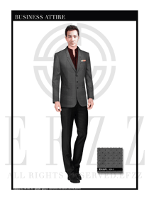時尚黑灰雪點(diǎn)男職業(yè)裝西服制服設(shè)計(jì)圖394