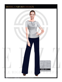 時(shí)尚淺灰色女款水療SPA服務(wù)員服裝款式圖210