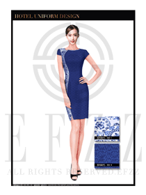 寶石藍(lán)女款按摩技師款式設(shè)計圖1349