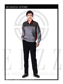 時(shí)尚淺灰色春秋男款工程服服裝款式圖1047