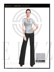 灰色女款按摩技師款式設(shè)計圖1355