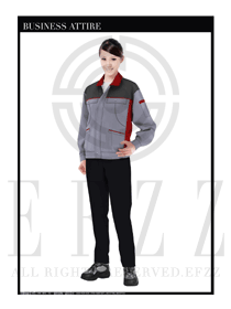 灰色女款春秋工程服服裝設(shè)計(jì)圖1048