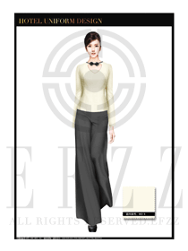時尚卡其色女款按摩技師制服設(shè)計圖1362