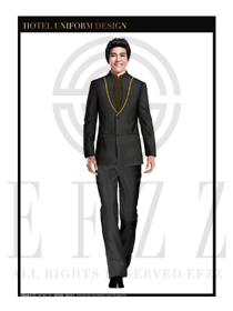 典雅黑男款職業(yè)套裝大堂經(jīng)理制服設(shè)計(jì)圖998