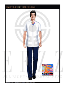 白色短袖襯衫款大堂經(jīng)理制服設(shè)計(jì)圖1000