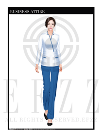 白色長(zhǎng)袖修身顯瘦款按摩技師制服設(shè)計(jì)圖1382