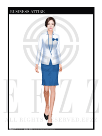 時(shí)尚白色職業(yè)套裙款按摩技師服裝款式設(shè)計(jì)圖1383