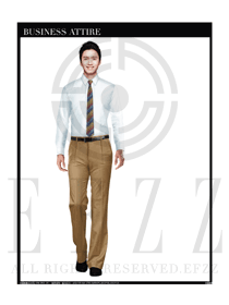 白色男款商務(wù)正裝長袖襯衫制服設(shè)計圖267