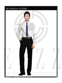 白色修身款長袖襯衫制服設(shè)計圖269