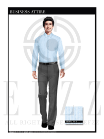 時(shí)尚淺藍(lán)色修身款長(zhǎng)袖襯衫款式設(shè)計(jì)圖274