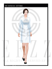 時(shí)尚白色長(zhǎng)袍款按摩技師服裝款式設(shè)計(jì)圖1395