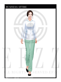 白色長(zhǎng)袖修身款按摩技師服裝款式設(shè)計(jì)圖1399