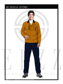 橙色男款4S店工作制服設(shè)計圖1122