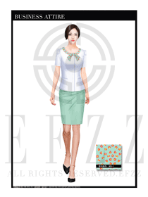 白色短袖修身款按摩技師服裝款式設(shè)計(jì)圖1403