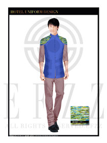 時尚深藍(lán)色男款中餐廳服務(wù)員制服設(shè)計(jì)圖1750