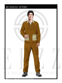 棕色男款4S店春秋工程服制服設(shè)計(jì)圖1157