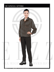 時(shí)尚灰色女款春秋工程服制服設(shè)計(jì)圖1164