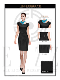 時尚黑色女通勤職業(yè)裝夏裝服裝款式圖690