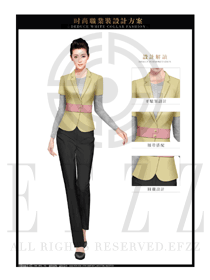 新款女秋冬職業(yè)裝制服款式設計圖1444
