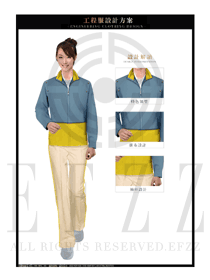 時(shí)尚長(zhǎng)袖女款春秋工程服款式設(shè)計(jì)圖1202