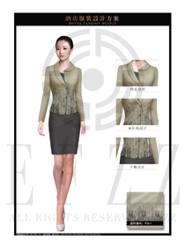 原創(chuàng)設計韓版修身女款酒店大堂經(jīng)理服裝款式圖1136