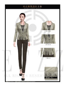 原創(chuàng)設(shè)計(jì)韓版修身女款酒店大堂經(jīng)理服裝款式圖1145