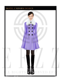 原創(chuàng)設(shè)計(jì)淺藍(lán)色女職業(yè)裝大衣服裝款式圖169