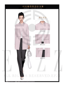 粉色女職業(yè)裝大衣服裝款式圖197