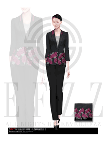 時(shí)尚女款西裝酒店經(jīng)理服裝款式設(shè)計(jì)圖466