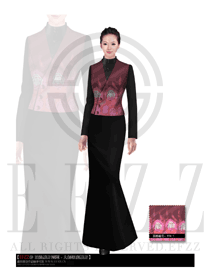 原創(chuàng)制服設計酒店西餐廳咨客服裝款式圖217