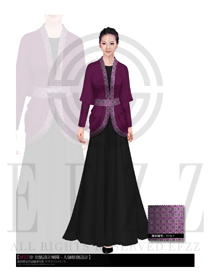 紫色水療SPA會所女款咨客迎賓制服設(shè)計(jì)圖382