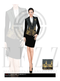 時尚淺灰色女款星級酒店大堂經(jīng)理服裝款式圖660