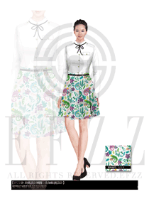 白色女款快餐服務(wù)生制服設(shè)計(jì)圖017