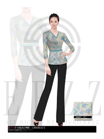 原創(chuàng)制服設(shè)計(jì)女款按摩技師服裝款式圖1244