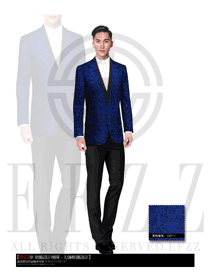 新款深藍(lán)色男款西餐領(lǐng)班制服款式設(shè)計(jì)圖069