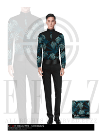 新款墨綠色男款西餐服務(wù)員制服設(shè)計(jì)圖1072