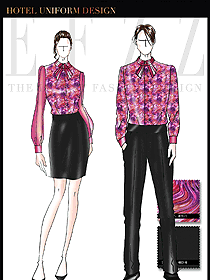 原創(chuàng)制服設計男女款夜總會KTV服務員服裝款式圖603