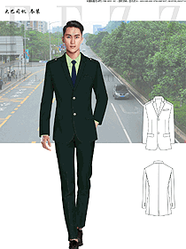 原創(chuàng)制服設(shè)計深綠色男款大巴司機服裝款式圖165