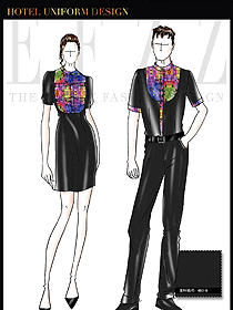 新款男女款夜總會(huì)KTV服務(wù)員制服設(shè)計(jì)圖605