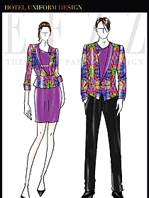 時尚長袖男女款夜總會KTV服務員制服設計圖616