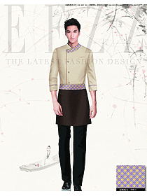 時尚長袖男款酒店民族特色服裝款式設(shè)計圖181