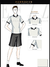 時(shí)尚淺藍(lán)色短袖男款水療會(huì)所服務(wù)員服裝款式圖223