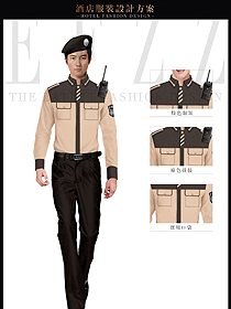 原創(chuàng)制服設(shè)計(jì)長袖男款保安服款式圖400