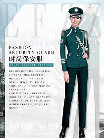 原創(chuàng)制服設(shè)計(jì)女款獵裝保安制服款式圖331