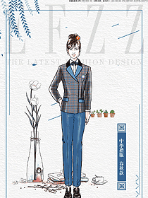 時(shí)尚女款學(xué)生服校服款式設(shè)計(jì)圖045