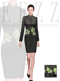 時(shí)尚長(zhǎng)袖女款酒店經(jīng)理服裝設(shè)計(jì)圖429