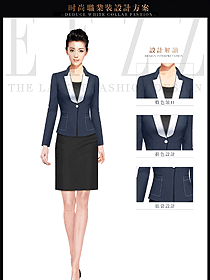 時尚長袖女秋冬職業(yè)裝設計效果圖1514