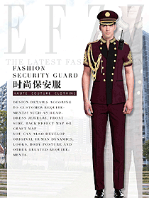 原創(chuàng)制服設(shè)計(jì)男款短袖保安服款式效果圖370